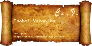 Csobai Veronika névjegykártya